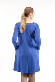 Italian Punto dress JUNO, royal blue, XS