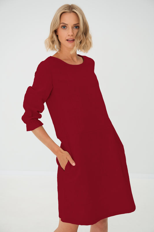 Linen dress EMMA - Red