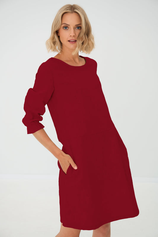 Linen dress EMMA - Red
