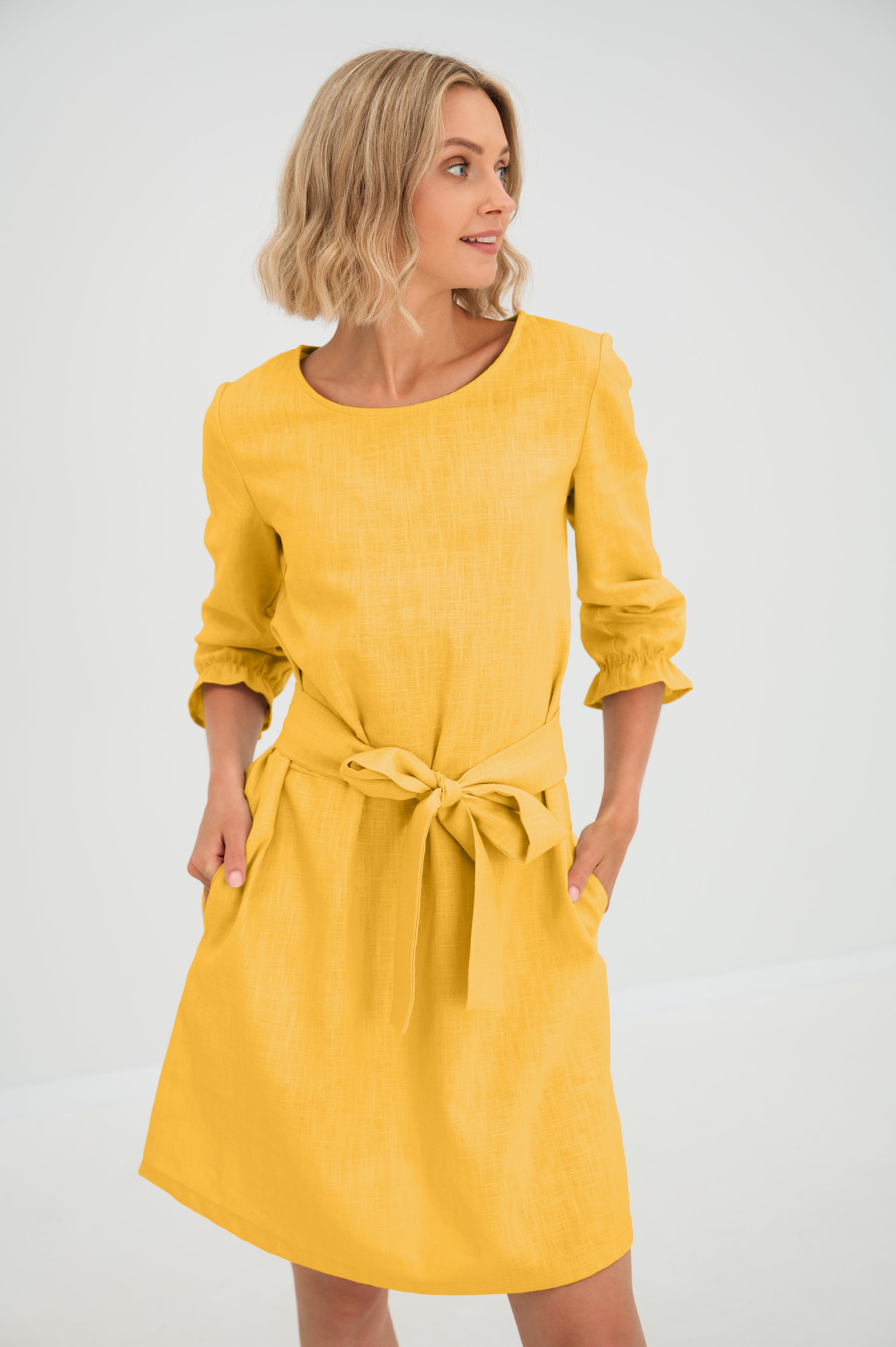 Linen dress EMMA Stonewashed Linen with Pockets Linen dress EMMA Stonewashed Linen with Pockets