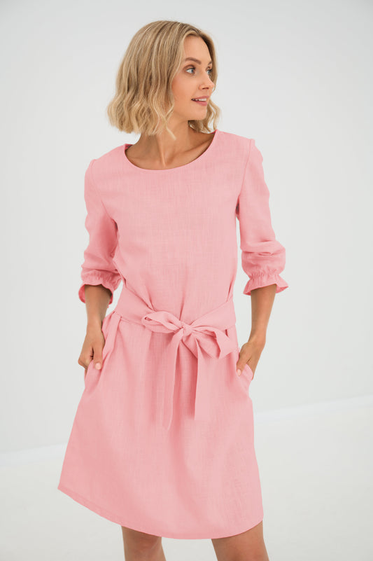 Linen dress EMMA - Rose