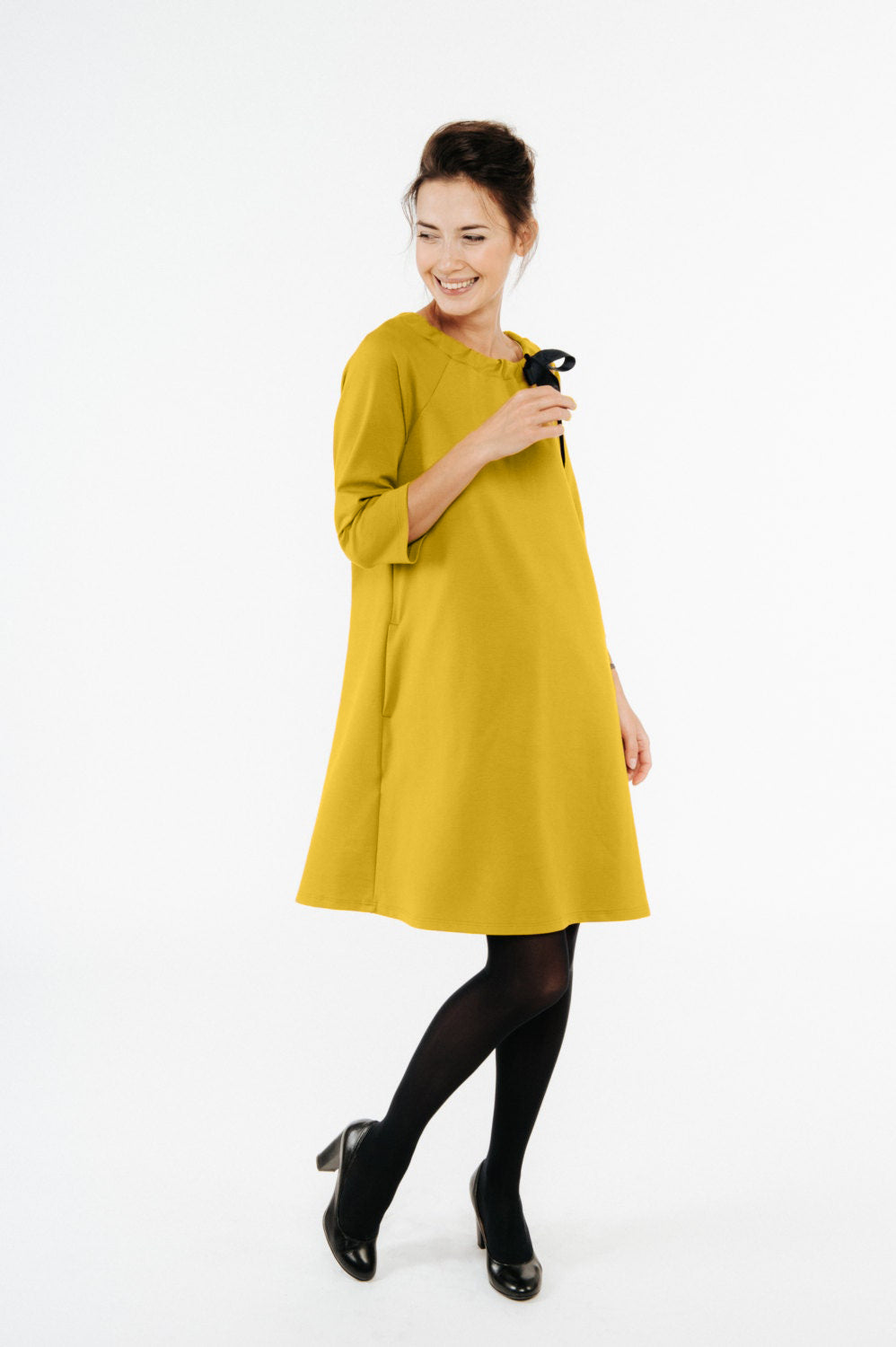 LeMuse Elegant FRENCH dress, Yellow, M