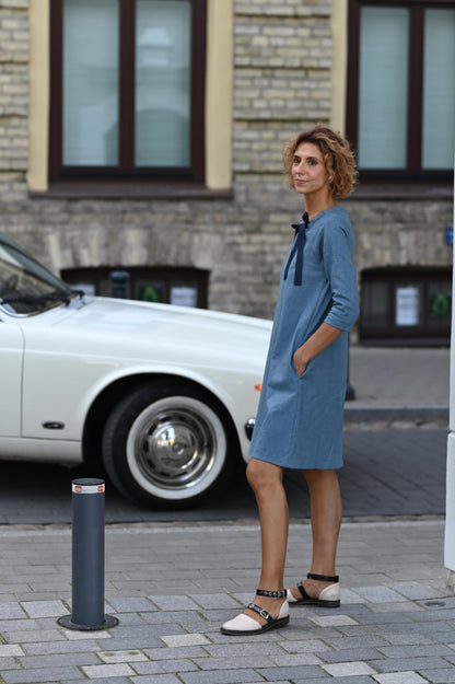 Linen cocktail dress FRENCH