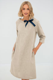 Linen cocktail dress FRENCH