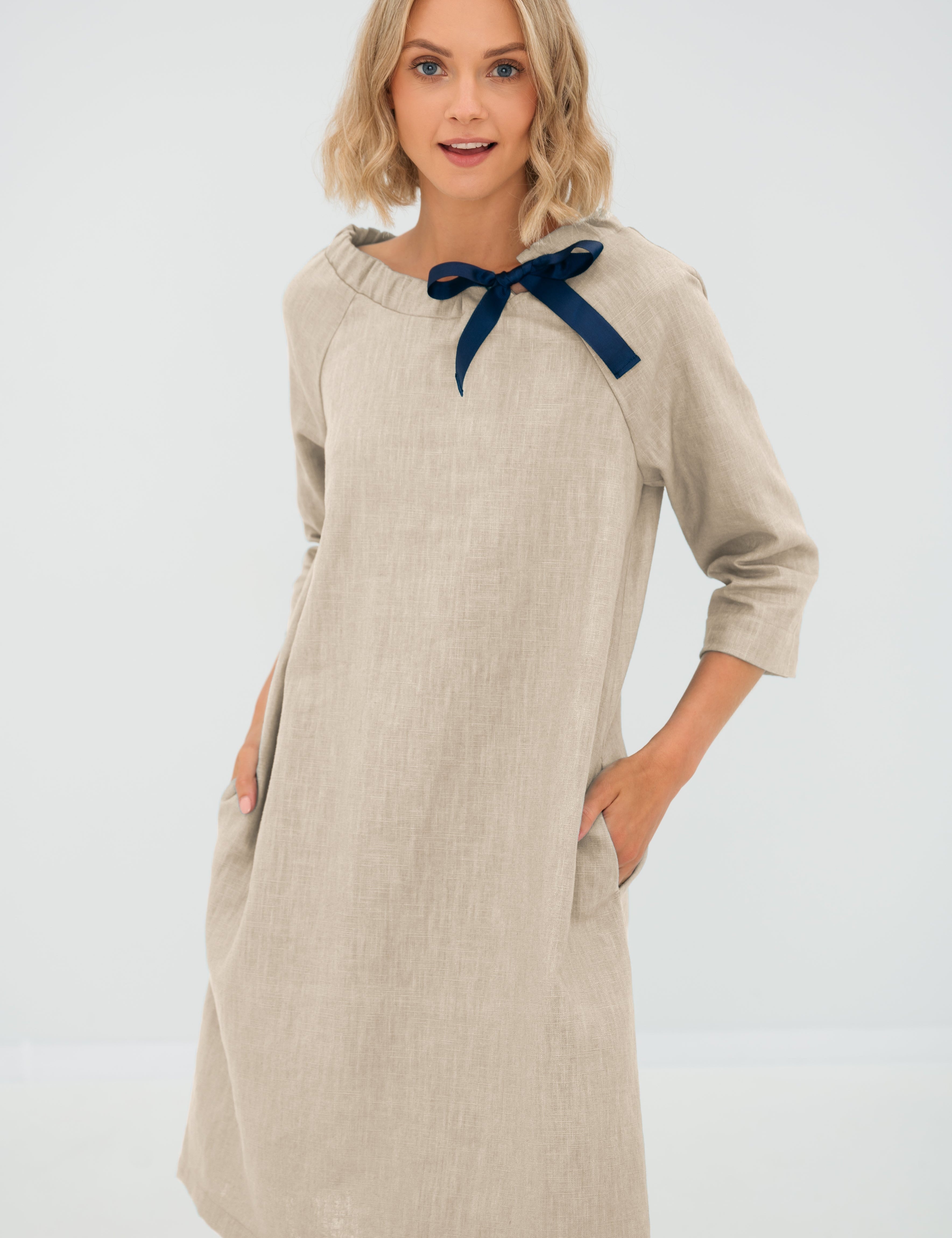 Linen cocktail dress FRENCH