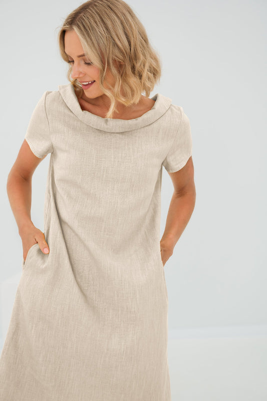Linen Dress STORY - Beige