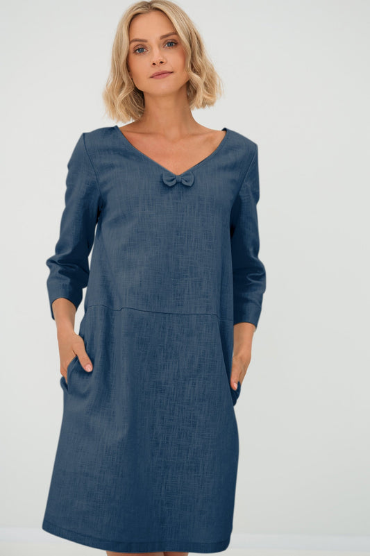 Linen dress SUN - Blue