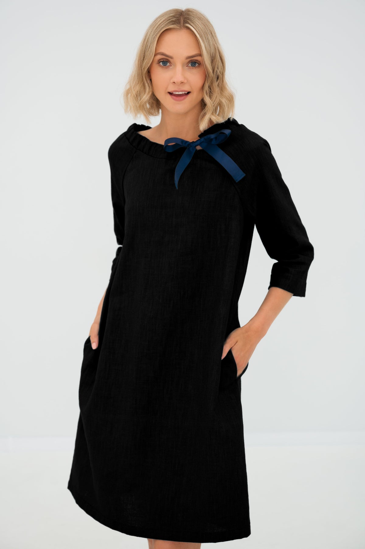 FRENCH dress in black #Color_Black