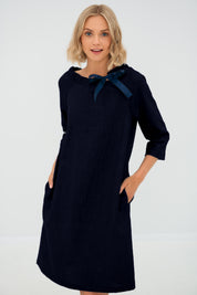 Leinen-Cocktailkleid FRANZÖSISCH