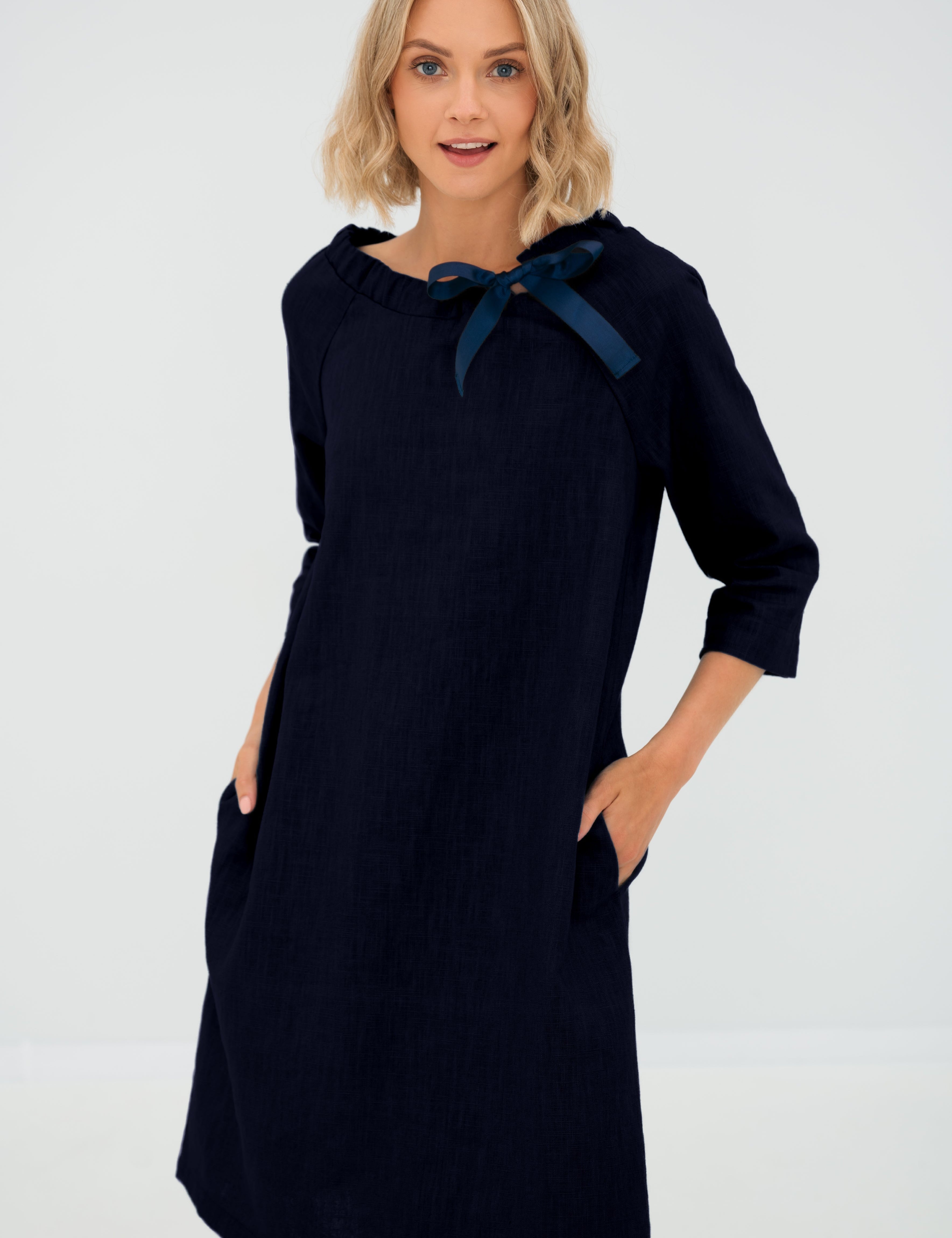 Linen cocktail dress FRENCH