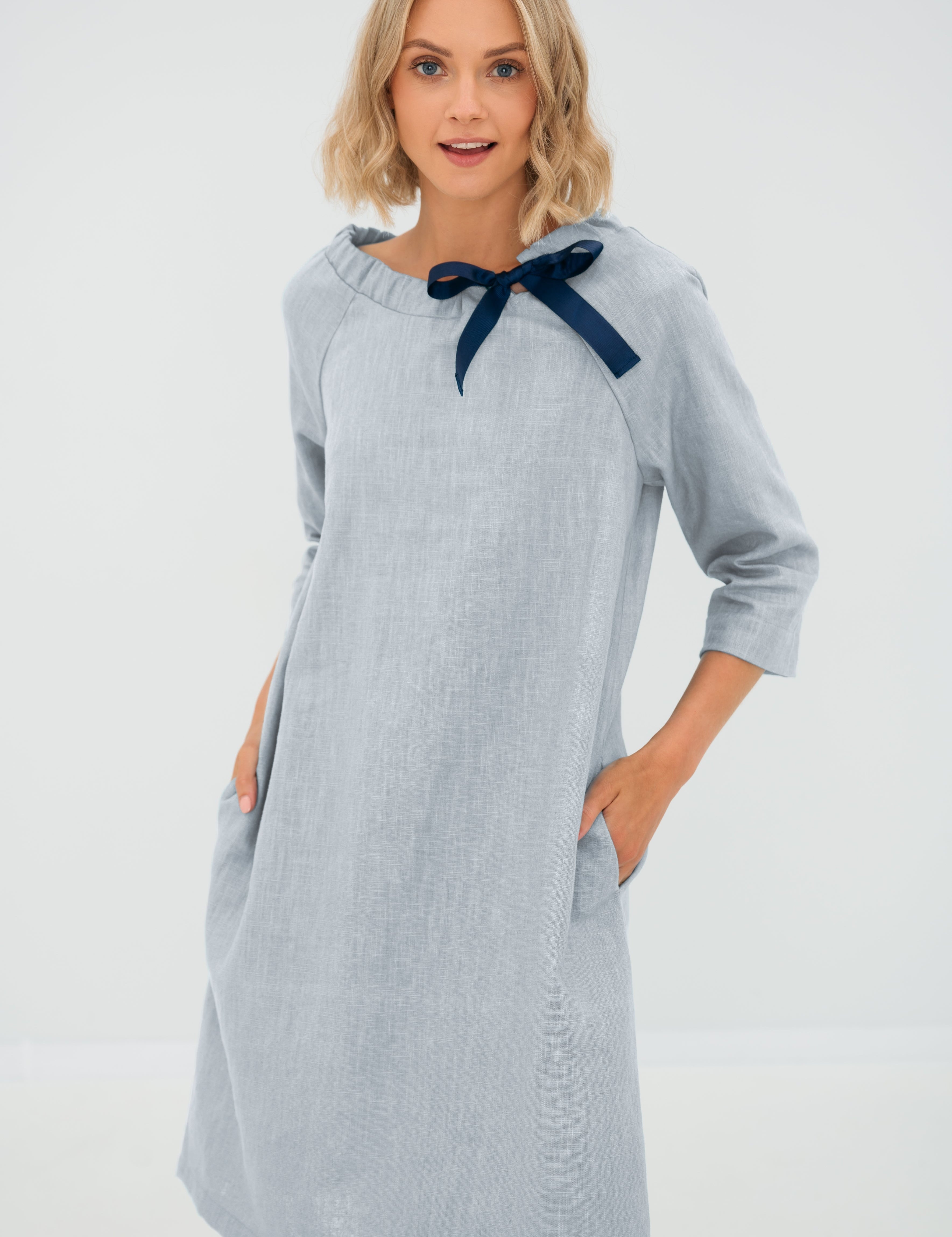 Linen cocktail dress FRENCH