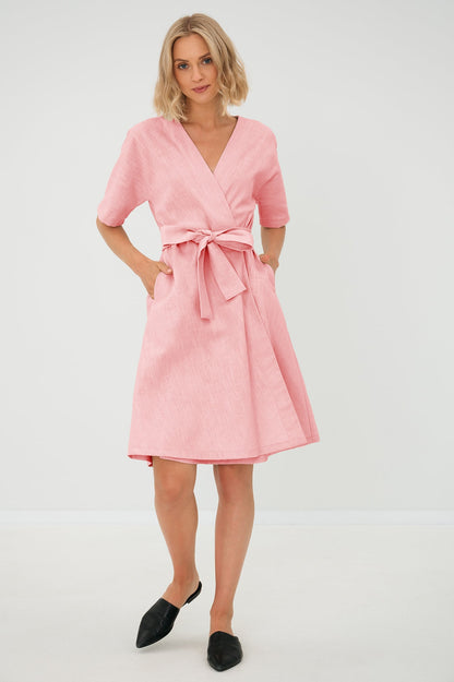 Linen dress CHLOE - Rose