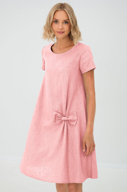 LeMuse Simple linen dress SUMMER KISS, Teal, L