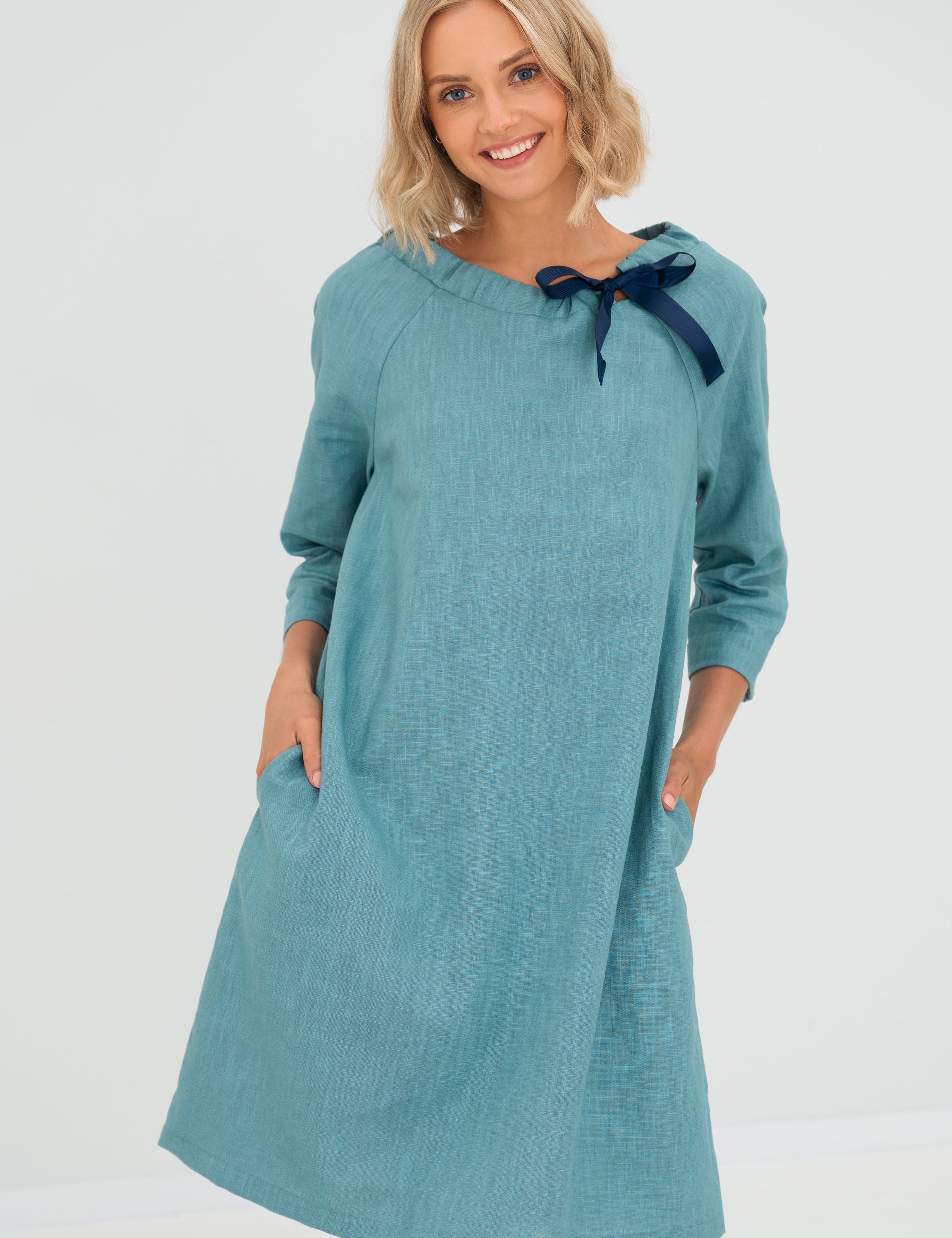 Linen cocktail dress FRENCH