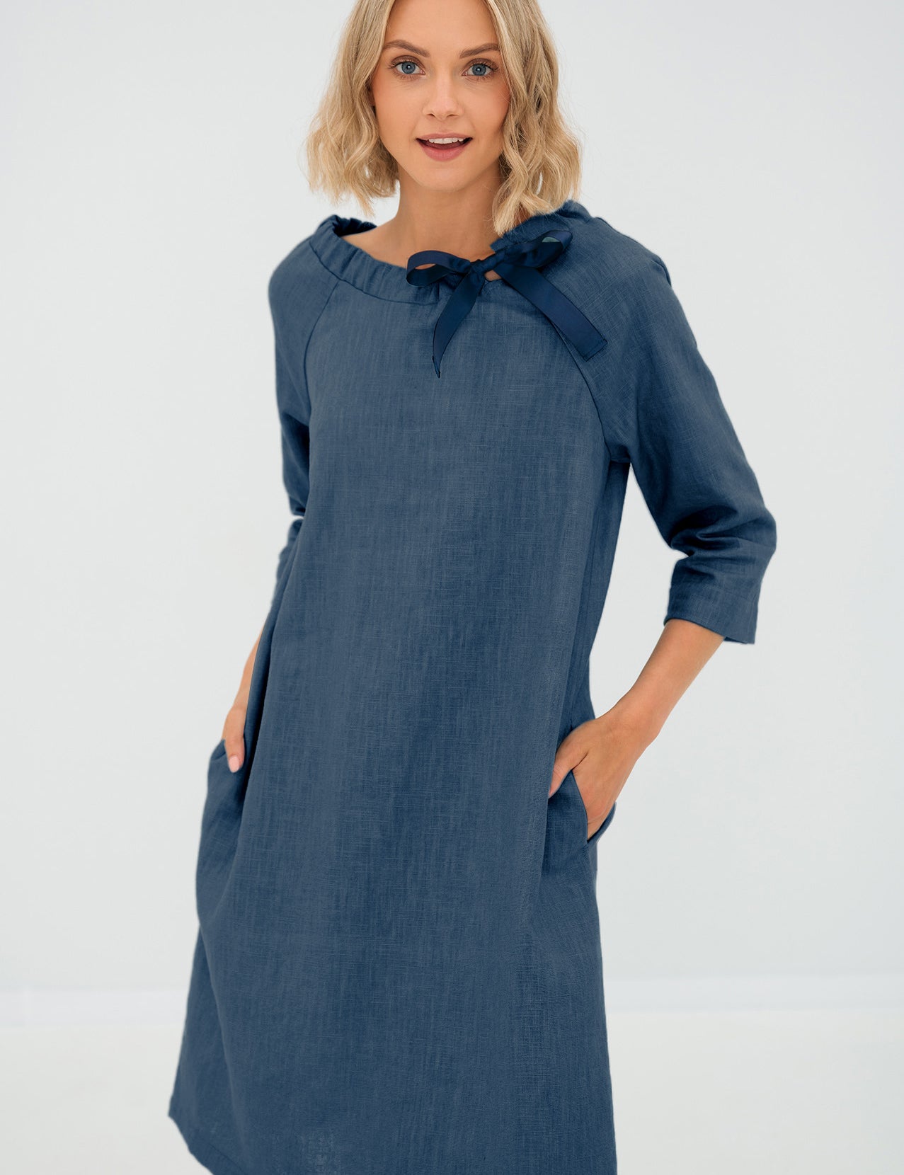 Linen cocktail dress FRENCH