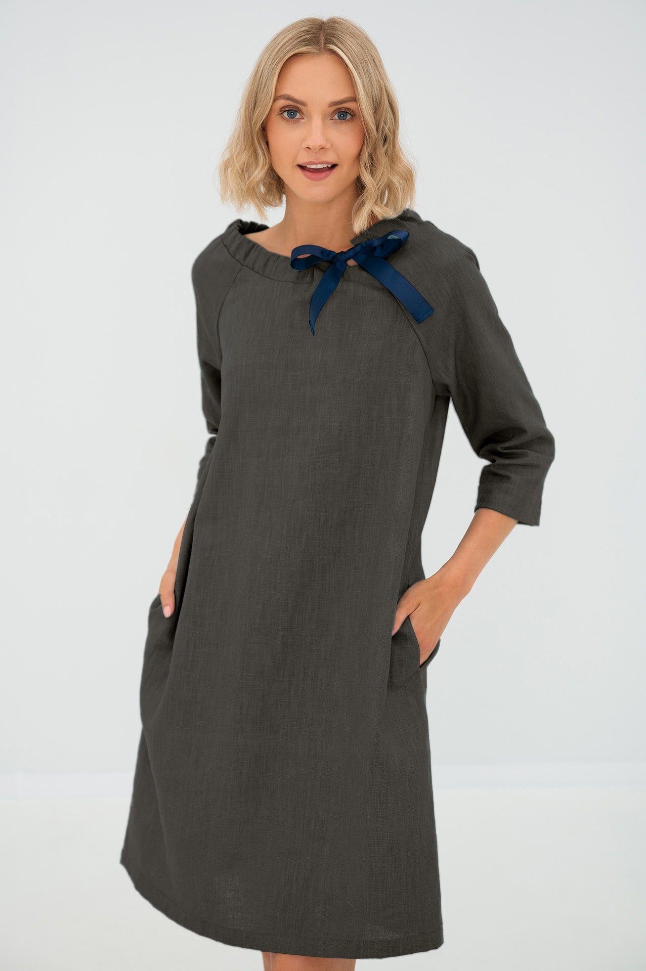 Linen cocktail dress FRENCH