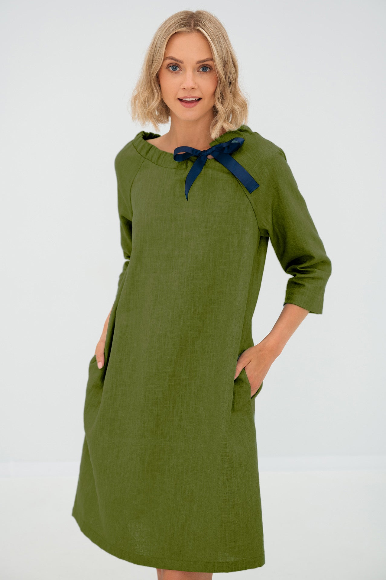 Linen cocktail dress best sale