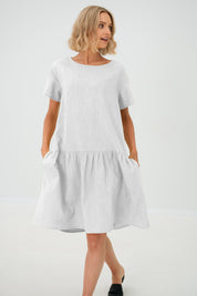 Leinenkleid BLOSSOM, Rot, M