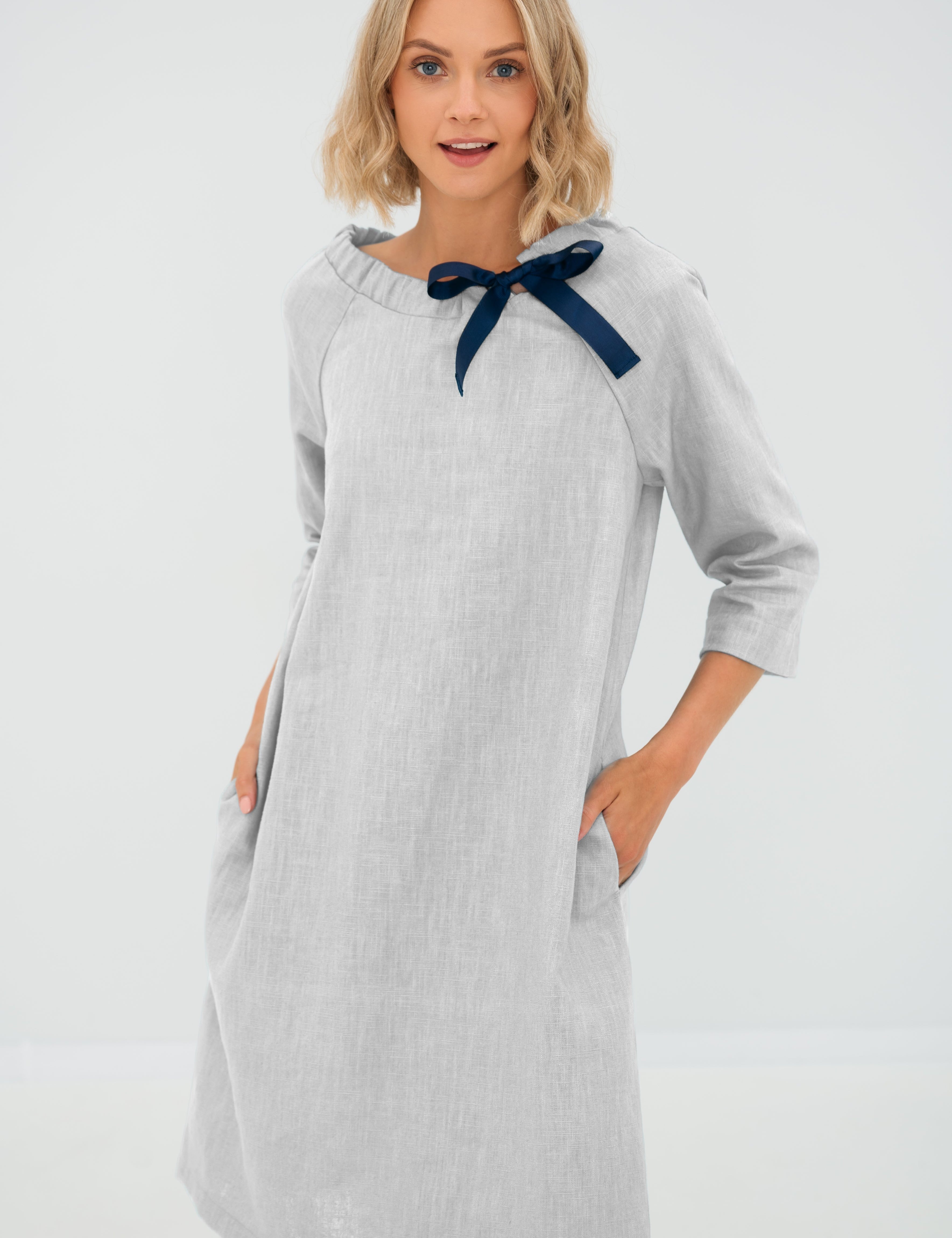 Linen cocktail dress FRENCH