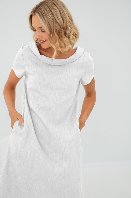 Linen Dress STORY - White