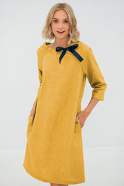 Linen cocktail dress FRENCH