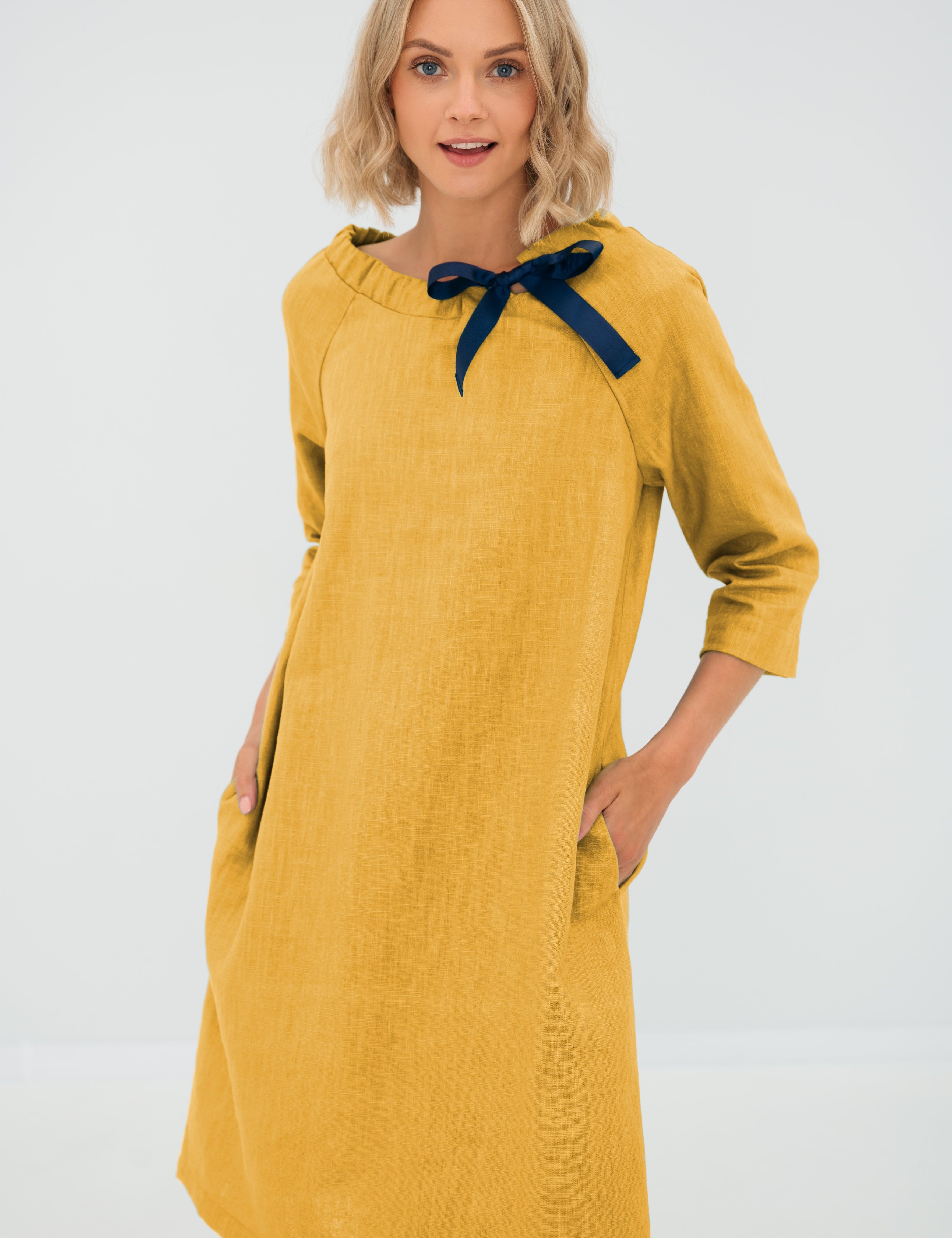 Linen cocktail dress FRENCH