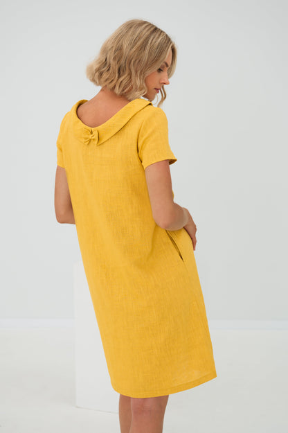 Linen Dress STORY - Yellow
