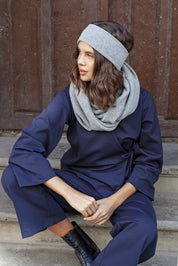 Ensemble bandeau en laine avec écharpe HIVER