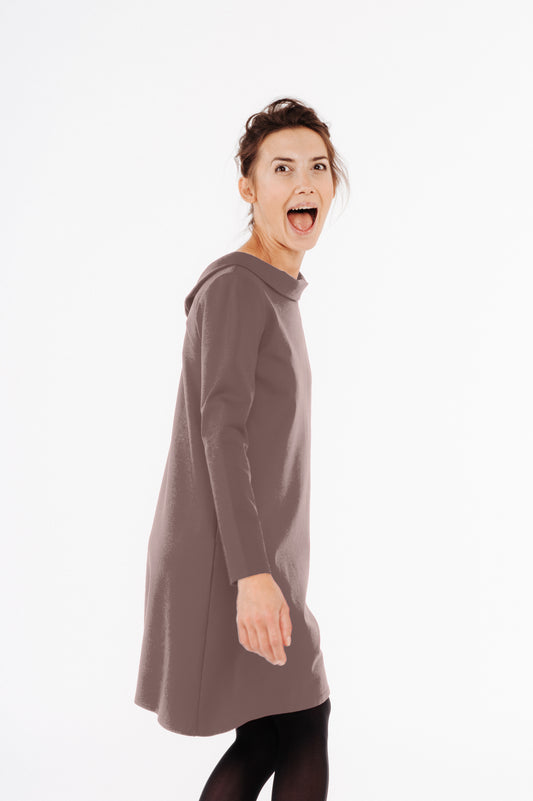 Italian Punto dress STORY, Cacao, M