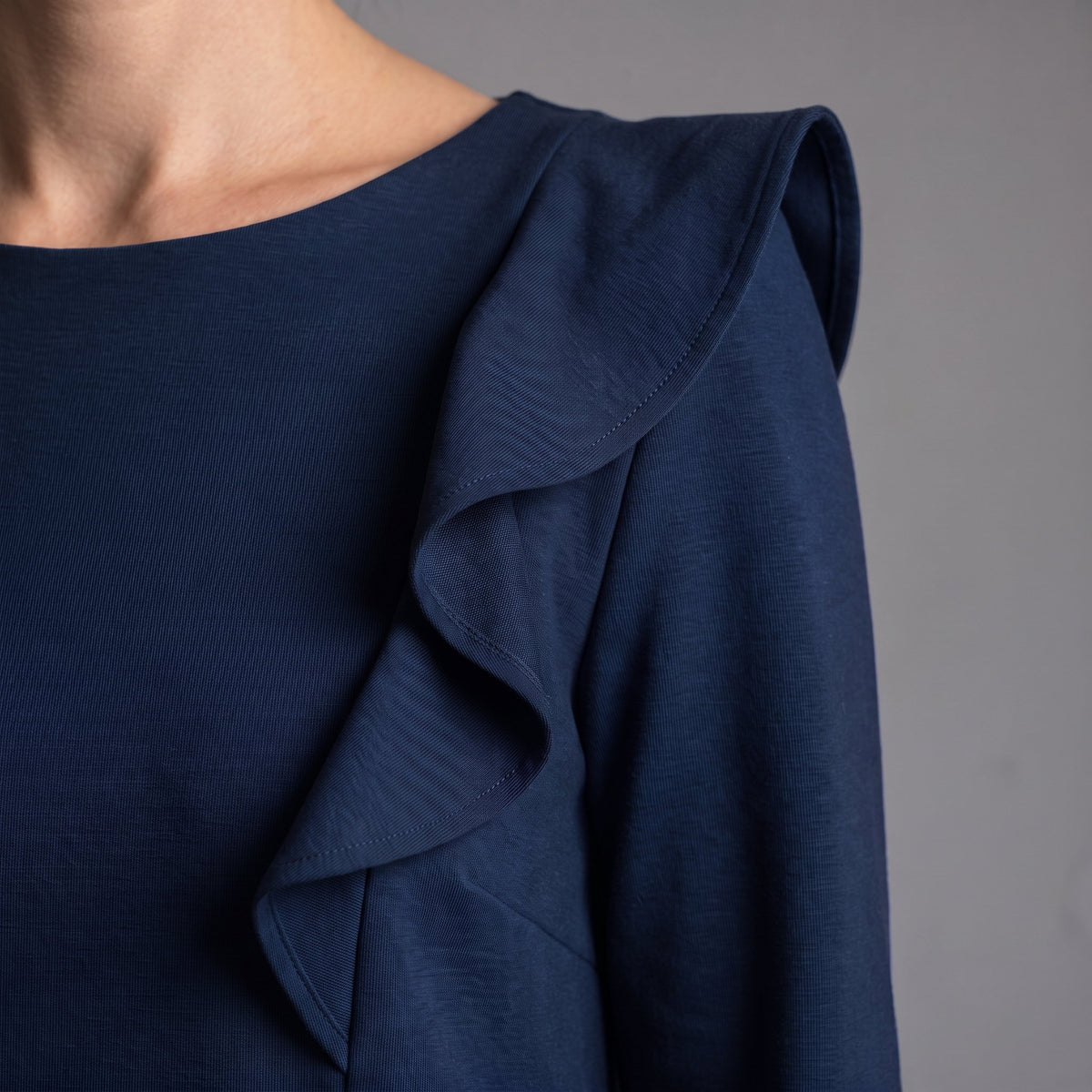 BUTTERFLY — Italian Punto Milano Knit A-Line Dress