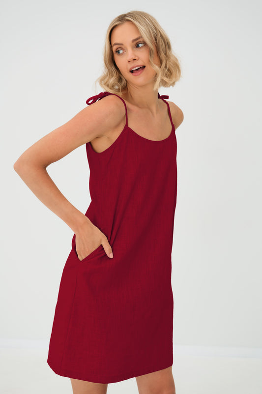 Linen Dress COAST - Cerise