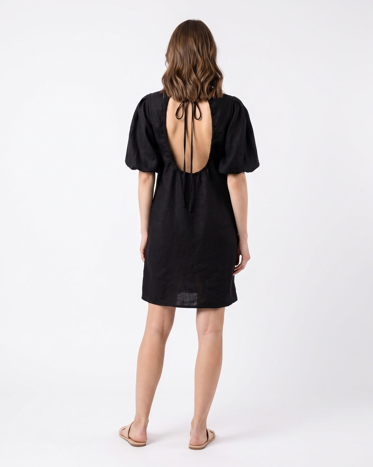 CHARM – Black suknėlė, nugara studija #Color_Black