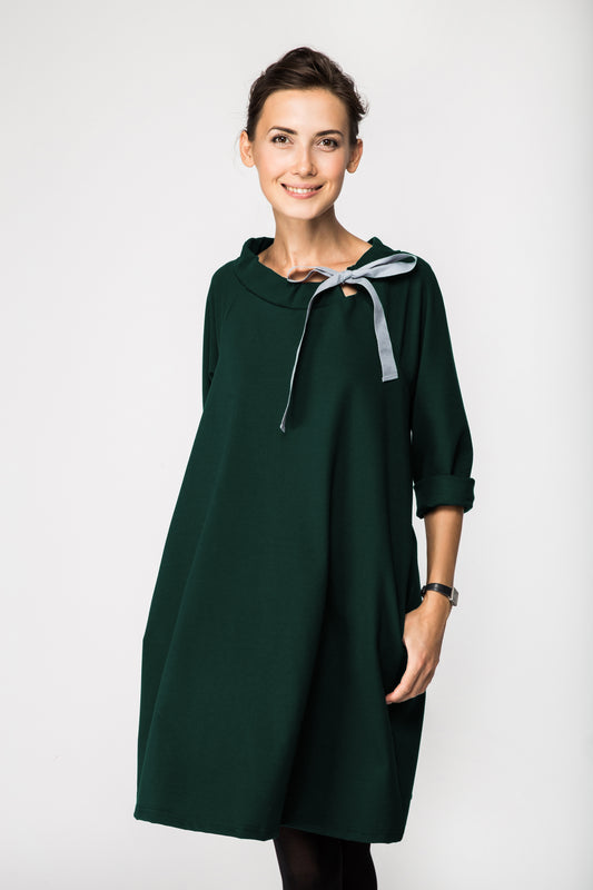 LeMuse Elegant FRENCH dress, Green, XXL