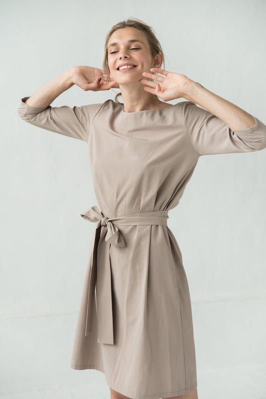 LeMuse SAND&DUNES OLIVE Kleid, Beige, M