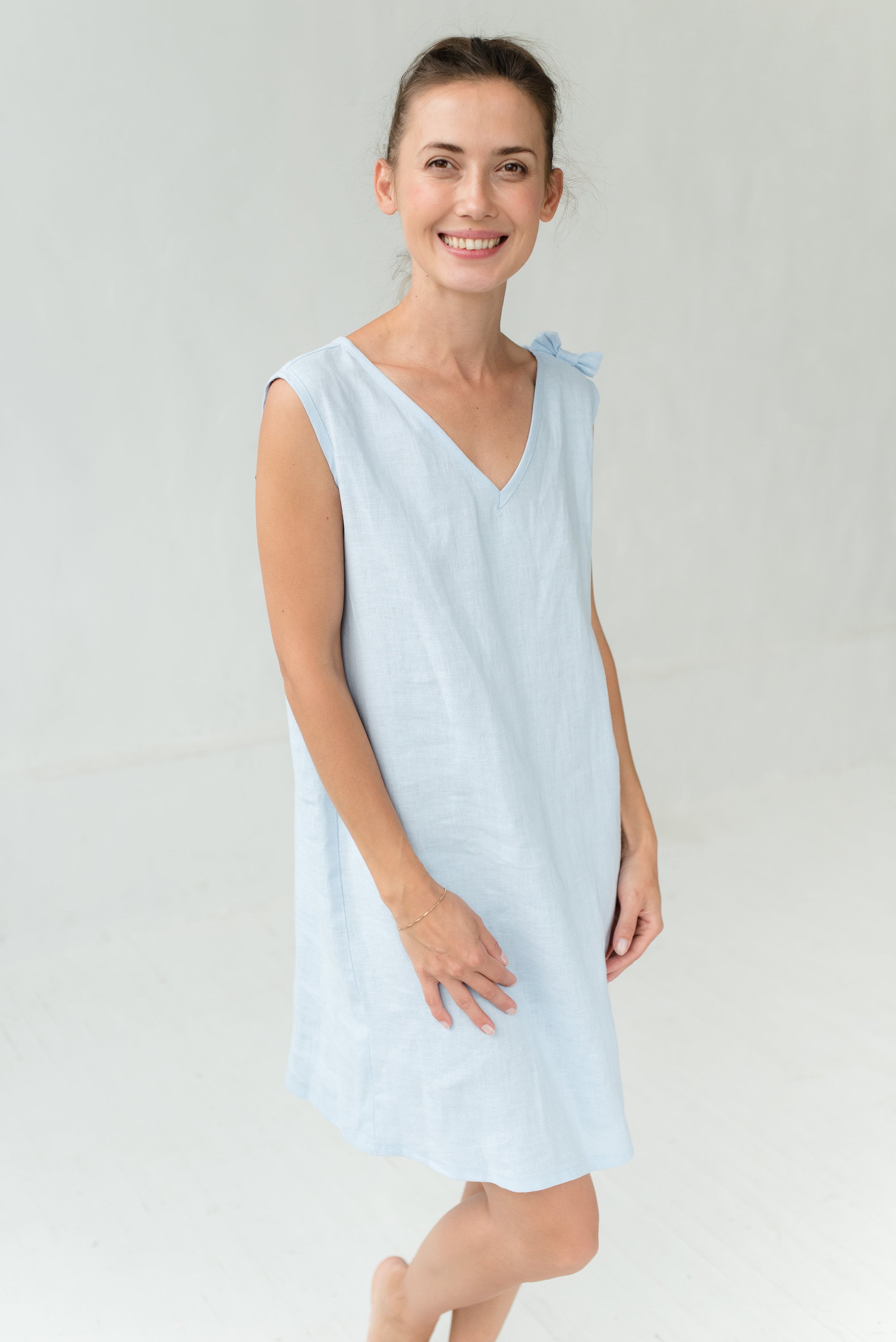 LeMuse Linen night dress DREAMS, Rose, S