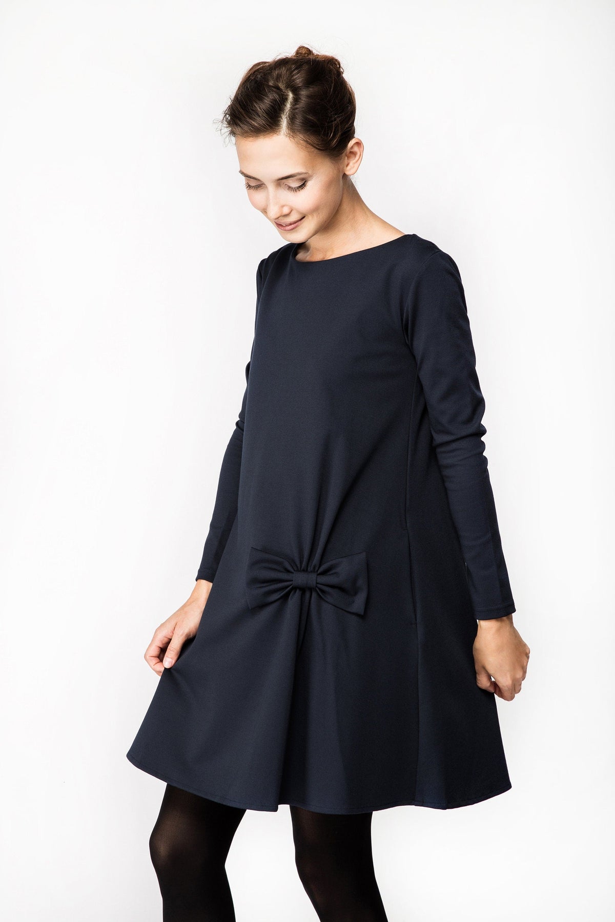 KISS dress in deep blue #Color_Deep blue