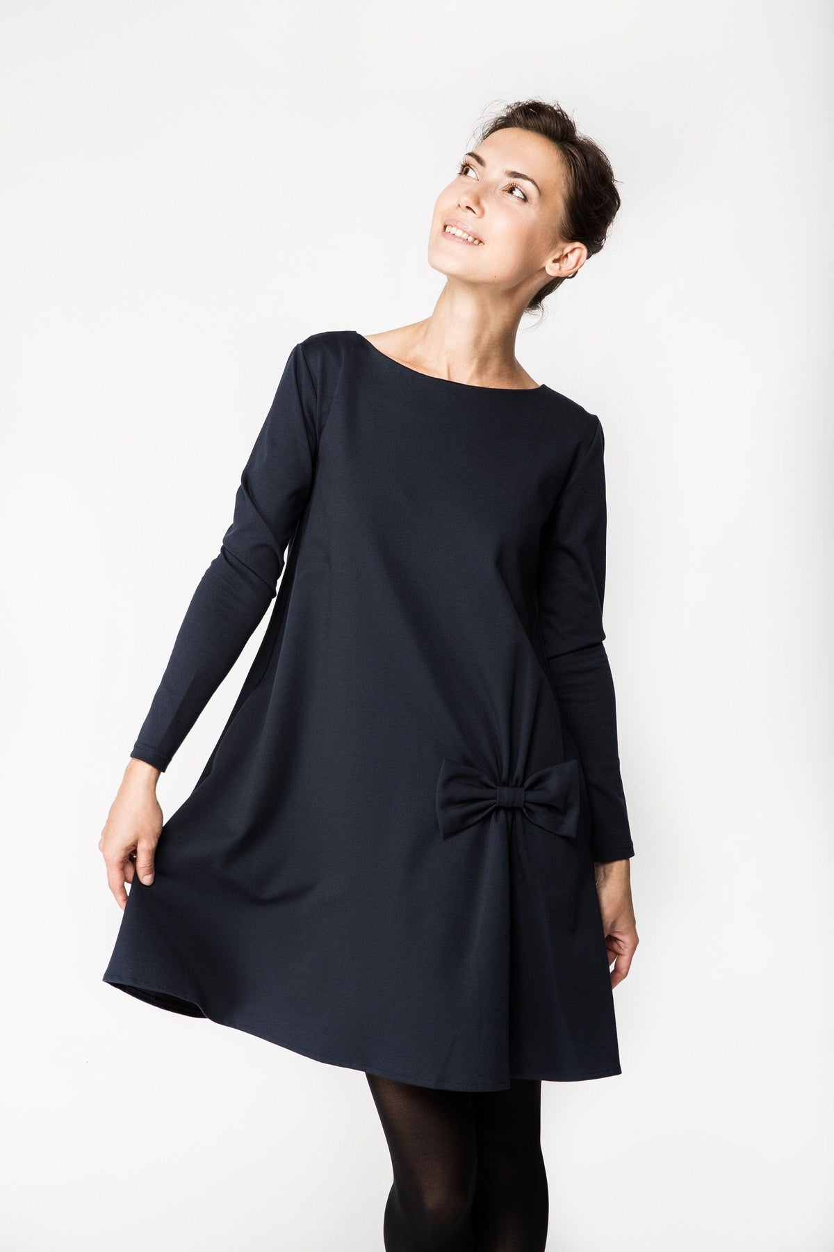 KISS dress in deep blue #Color_Deep blue