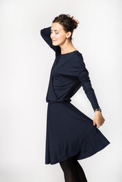 Robe LeMuse SUNFLOWER, Bleu foncé, S