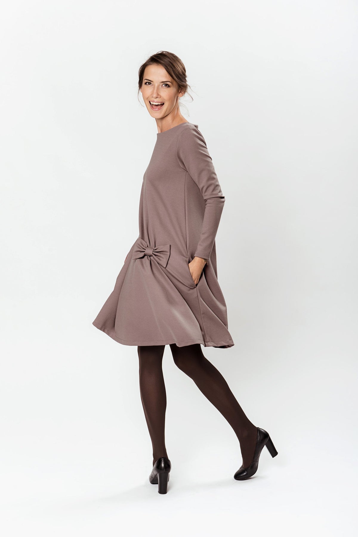 KISS dress in light gray #Color_Light gray