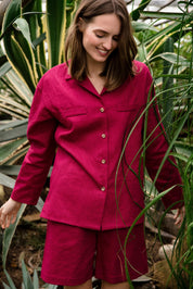 LeMuse Leinenhemd OASIS, Cerise, L