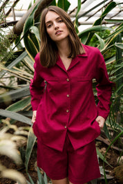 LeMuse Leinenhemd OASIS, Cerise, L