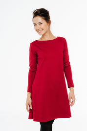 LeMuse CALMNESS vestido con botones, Rojo, M