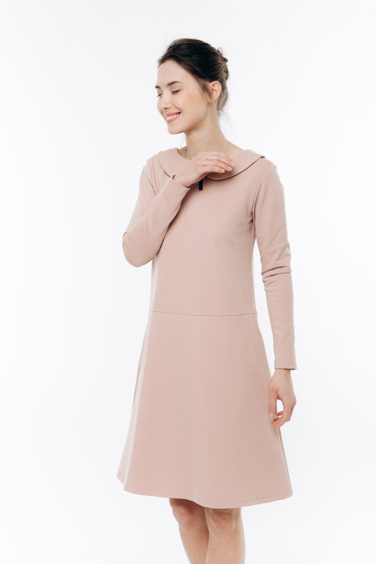 PARISIAN dress in nude #Color_Nude