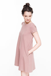 Vestido con botones LeMuse SUMMER CALMNESS, Rosa polvoriento, XS