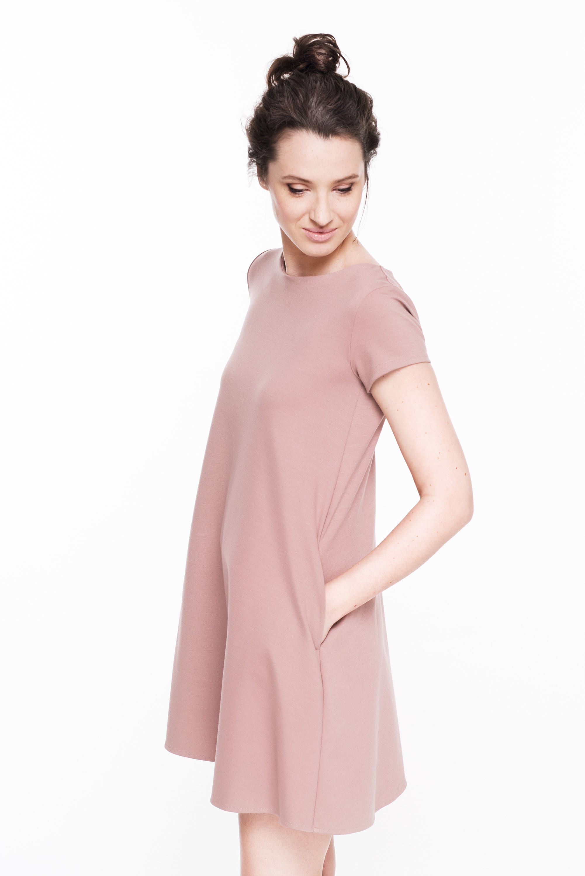 Vestido con botones LeMuse SUMMER CALMNESS, Rosa polvoriento, XS