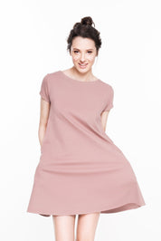 Vestido con botones LeMuse SUMMER CALMNESS, Rosa polvoriento, XS