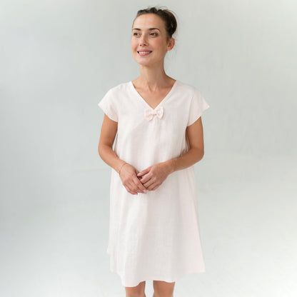 LeMuse Lininis naktinis marškinys STARS, Rose, L