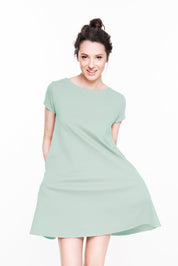 LeMuse SUMMER CALMNESS dress with buttons, Green, XL