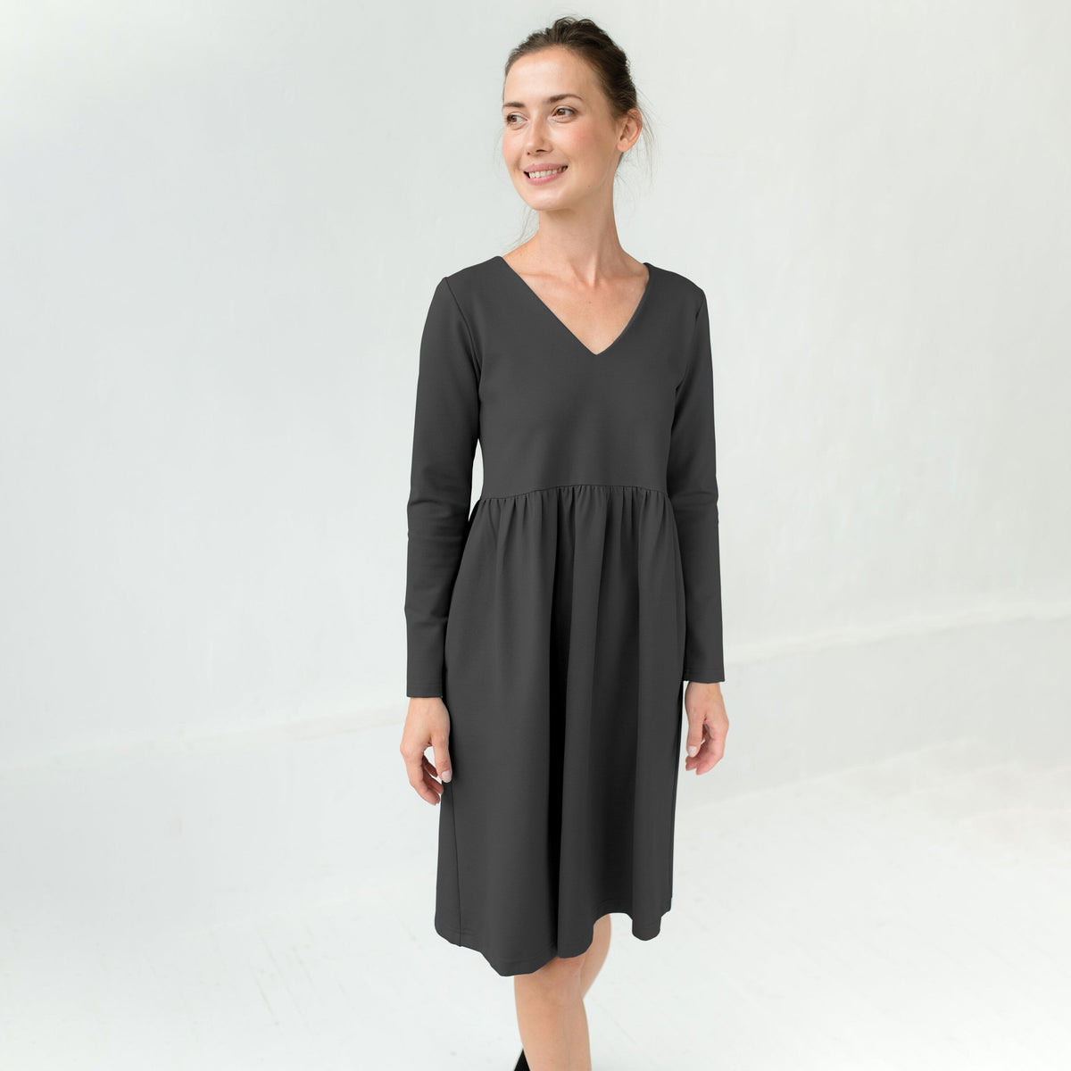 SUNSHINE dress in gray green #Color_Gray green