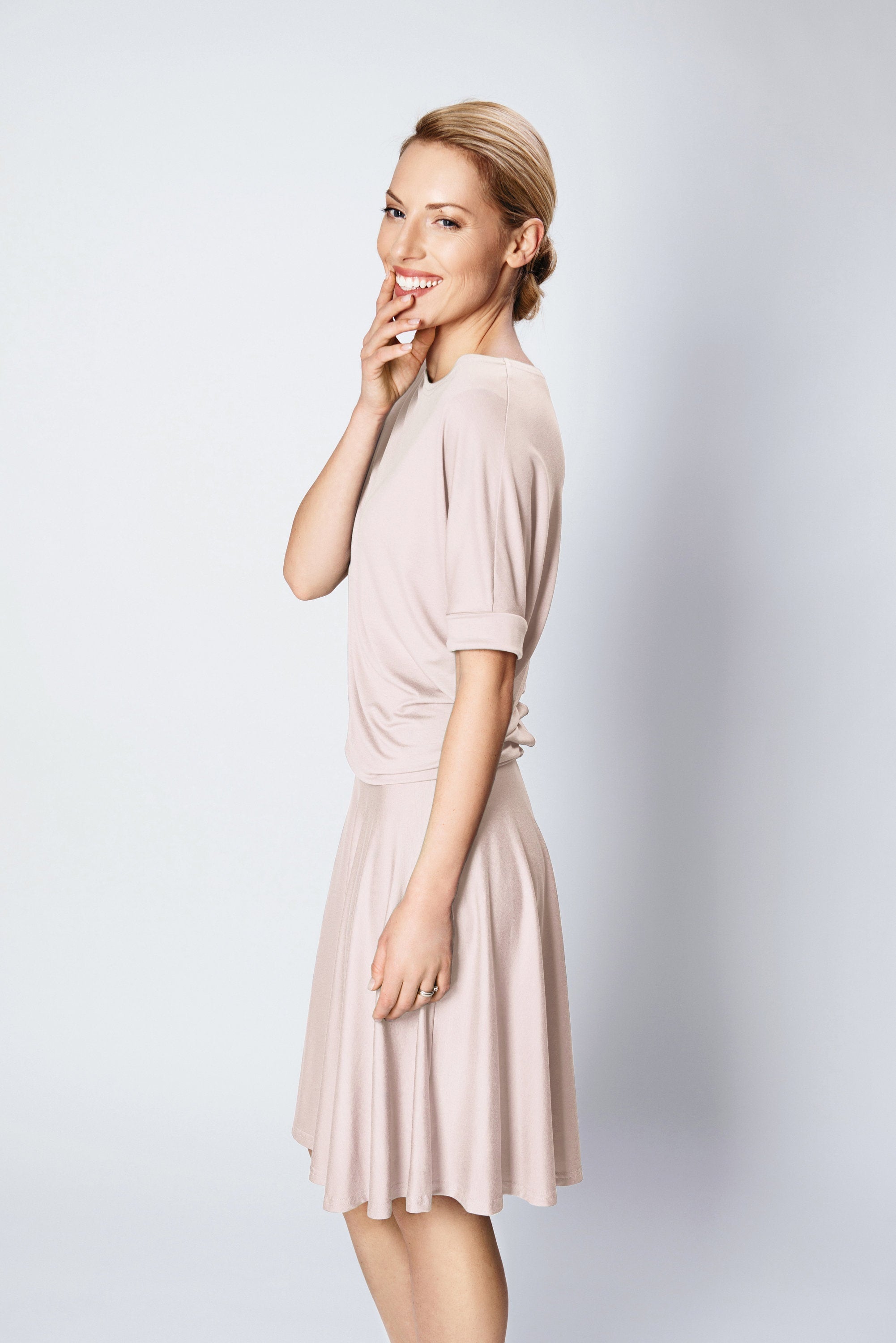 LeMuse SUMMER SUNFLOWER Kleid, Hautfarben, S